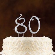 Number 2 Rhinestone Crystal Cake Topper Silver, Numbers, Letters for Wedding, Birthday, Anniversary, Party. Shine... N47