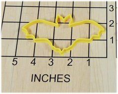 Halloween Bat Shape Fondant Cookie Cutter and Stamp #1335 N2