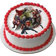 Marvel Avengers 7.5&quot; Round Edible Cake Topper
