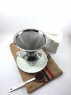 Stainless Steel Pour Over Coffee Dripper and Maker - Reusable Permanent Cone including 1 tablespoon measuring... N4