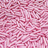 Natural Color Pearlised Pink Sprinkles Sugar Strands cake decorations