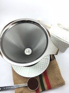 Stainless Steel Pour Over Coffee Dripper and Maker - Reusable Permanent Cone including 1 tablespoon measuring... N5