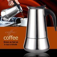 2-Cup Stove Top Espresso Pot Coffee Maker Percolator, Stainless Steel N8