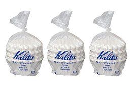 3 X Kalita:Wave Series Wave Filter 185[2-4 Persons] White.100 Pieces #22199(Japan Import)