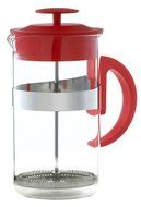 GROSCHE Cafe Au Lait Coffee and Tea Lover's Gift Set. 34 oz French Press and Milk Frother Wand Red N5