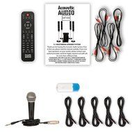 Acoustic Audio AAT1000 Tower 5.1 Speaker System with USB Bluetooth Mic and 5 Extension Cables N2