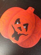 Designer Stencils 742 Mini Jack-o-Lantern Faces Cookie Stencils, Beige/semi-transparent