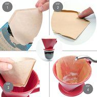 #4 Cone Paper Coffee Filters - Brown, Unbleached, Chlorine-free (#4, 100 Filters) N5