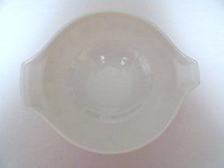 Vintage 1950's Pyrex Sandalwood Beige and White 4 Quart Cinderella Mixing Bowl #444