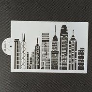 ART Kitchenware Skyscrapers Stencil for Cake Decorating Cake Border Decoration Mold ST-865-3 Color Beige N2