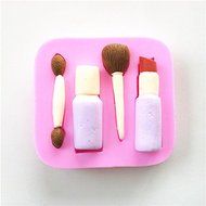 Wocuz W0632 Lipstick Eyebrow Pencil Makeup Shapes Silicone Mold Candy Molds Wedding Fondant Mold Decoration