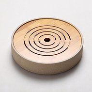 CCWY Ceramic dry foam plate Japanese style Kung Fu tea round tray bamboo seasoned millet mush pot of tea saucer... N6