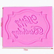 Genenic Lace Chocolate Fondant Mold Mould Cake Decorating Happy Birthday N3