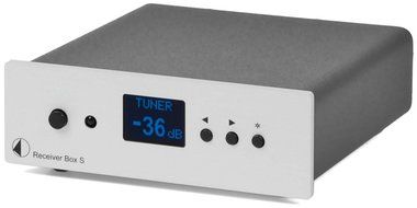 Pro-Ject Audio - Receiver Box S - Compact Integrated stereo amp including FM tuner - Silver