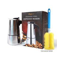 2 Cup/100ml Stainless Steel Moka Espresso Latte Percolator Stove Top Coffee Maker Pot N4