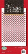 Designer Stencils C487 Mini Check Cake Stencil, Beige/semi-transparent N3