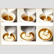 Anself Stainless Steel Milk Frother Pitcher Milk Foam Container Measuring Cups Coffe Appliance N3