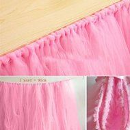 ILOVEDECOR Tulle TUTU Table Skirt Tableware Wedding Party Xmas Baby Shower Birthday Decor (Blue) N13