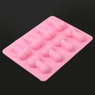 Novelty Penis Willy Dicky Silicone Chocolate Cake Jelly Mould Tray 8 Grids N3