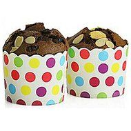 Mikey Store, New 50pcs High Temperature Resistant Baking Cakes Dot Bead Cups (Colorful) N6