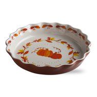 Tag 205359 Thanksgiving Pie Plate, 1.97 x 11.02", Multi Harvest