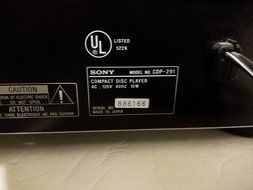 Sony CDP-291 CD Single Disc Compact Disc Player N4