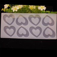 Sher 8 Hole Love Heart Shape Chocolate Plugin Mold for Cake Decoration Baking Mold Silicone Material N3