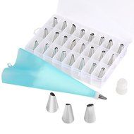 27-Piece Cake Decorating Tips Kits, OliveTech Professional Stainless Steel Icing Tip Set Tools Includes Reusable... N2