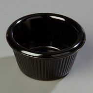 Carlisle S27903 Melamine Fluted Ramekin, 2 oz Capacity, 1.43" Height, Black (Case of 48) N4