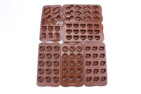 Tosnail 6pc Candy Molds, Chocolate Molds, Silicone Molds, Soap Molds, Silicone Baking Molds - 6pc Value Set N4