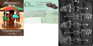 Cybrtrayd W024 Bride and Groom Lolly Chocolate Candy Mold with Exclusive Cybrtrayd Copyrighted Chocolate Molding... N4