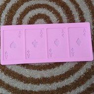 Y&amp;XL&amp;H Poker Fondant Cake Chocolate Silicone Mold Cupcake Cake Decoration Tools,L23cmW10cmH0.6cm N2