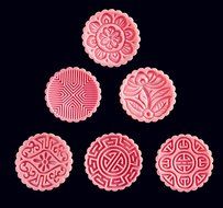 Benran Traditional Mid-autumn Festival DIY Decoration Hand Press Moon Cake Cutter Mold Set (Circular Flower Stamp... N9