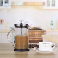 SETTE COLOR French Press Coffee Tea Maker 4 Cups 600ml 20 Oz Heat Resist Glass Stainless Steel N4