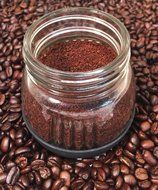 PuTwo Coffee-Black Stainless Steel Burr Coffee Grinder with Ceramic Hand Crank, Black N3