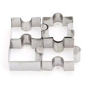 Affe 4Pcs/set Stainless Steel Cookie Puzzle Shape Cookie Cutter Set DIY Biscuit Mold N4