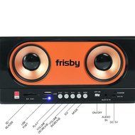 Frisby Portable Rechargeable Stereo Speakers Sound Box USB SD MMC FM Radio with Remote N6