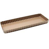 Plataplus Long Rectangle Tart Pan with Removable Bottom 14.4&rdquo; Nonstick Golden N5