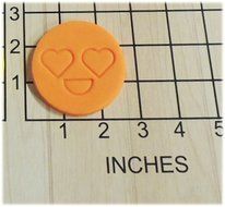 Heart Eyes Emoji Shaped Cookie Cutter and Stamp #1110 N2