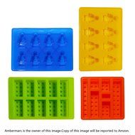 Ambermars Building Bricks and Minifigure Ice Cube Tray or Candy Mold,chocolate Molds,silicone Baking Molds, Premium... N2