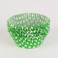 TecGeo(TM) 100pcs/set Green Dot Paper Muffin Baking Cups Christmas Wedding Cupcake Liners Mold Cake Decorating... N3