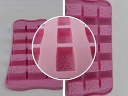 Decorated Evergreen Christmas Tree Non-stick Hot Cold - Freezing Baking Soft Silicone Ice Mold Tray for Chocolate... N6
