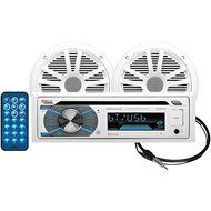 BOSS AUDIO MCK508WB.6 Marine Single-DIN In-Dash MP3-Compatible CD AM/FM Receiver with Bluetooth &amp; 2 Speakers