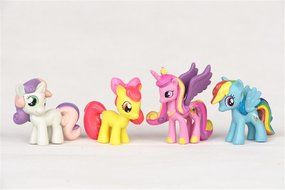 OliaDesign 12 Piece Little Pony PVC Toy Cake Topper Twilight Sparkle Figure Set, Multicolor N3