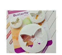 Anyana 3pcs set Butterfly Plastic Cookie Cutter Cake Mould Tool Kitchen Tool Sugar Paste Baking Mould Cookie Pastry N2