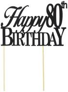 All About Details Black Happy-80th-birthday Cake Topper