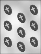 CK Products 1-7/8" Oval Cross Mint Choc Mold
