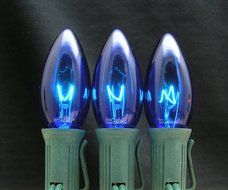 7 Watt C9 Transparent Outdoor Patio Party Christmas Novelty Replacement Bulbs, 25 Pack (Green) N10