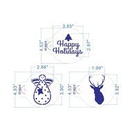 ART Kitchenware 6pcs/set Christmas Cookie Cake Stencil Set Happy Holidays,Santa Claus,Deer,Snowflakes Decorating... N3