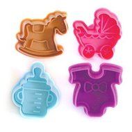 R &amp; M Baby Stamper Cutters 4 Pcs Set, New Born Baby, Item # 0497